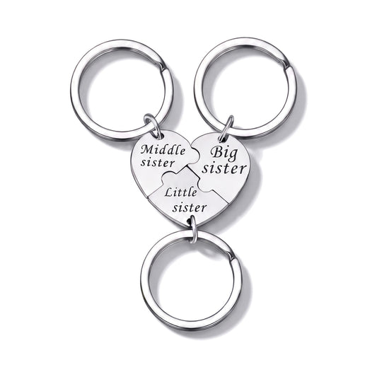 Sister Keychains That Form One Heart